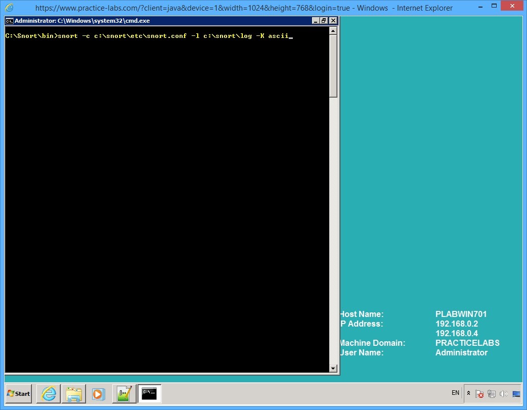 Practice Labs screenshot.